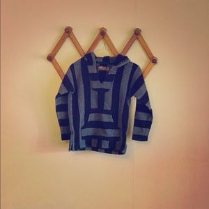 Woven Baja Poncho Hoodie